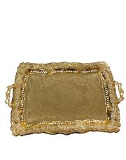 küçük çay tepsisi gold