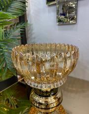 ayaklı yuvarlak derin kase gold
