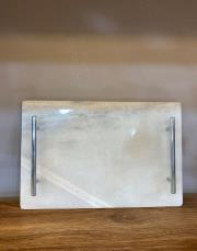 mermer tepsi gümüş