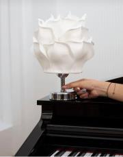 gül abajur gümüş