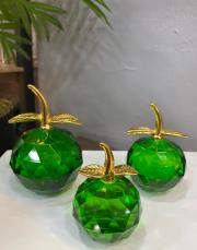 3 lü kristal elma yeşil