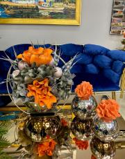 3 lü çiçek seti gümüş