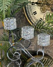 3 lü şamdan gümüş