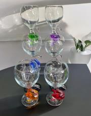 kristal 6 lı bardak takımı beyaz