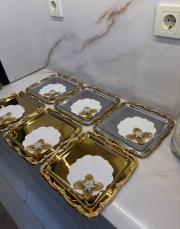 gül döküm gold tepsi 6 lı gümüş 2