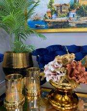 ufo saksı ve 2 li mumluk gold