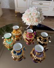 6 lı dogal taş papatya fincan takımı ...