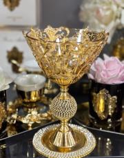 taşlı ayaklı  şekerlik gold