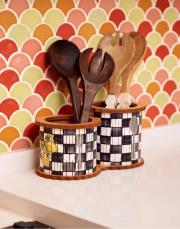 2 li ahşap linda kaşıklık  2