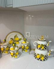 emaye 5 parça limon serisi 