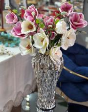 vazo 40 cm ebat gümüş