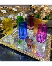 kahve yanı su bardak seti renkli 6 lı  2