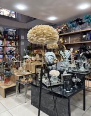 tüy lambader beyaz krem