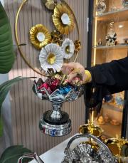 ayaklı küçük boy şekerlik 14 cm gri