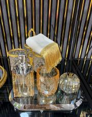 kristal  4 parça banyo seti bal 