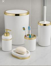 mika 5 li banyo seti gold şerit beyaz