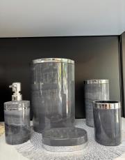 mika 5 li banyo seti gümüş şerit gri