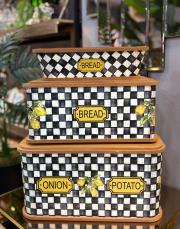 linda ahşap 3 lü ekmeklik 