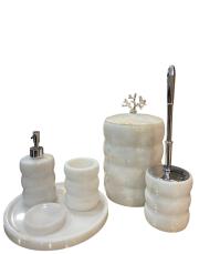 mermer 6 li banyo seti gri