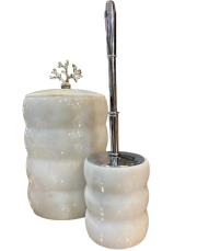 mermer 6 li banyo seti gri 2