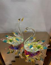 kristal 2 li kuğu  renkli 