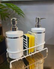 mutfak sıvı sabunluk seti gri 2