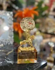 kristal toplu at obje altın