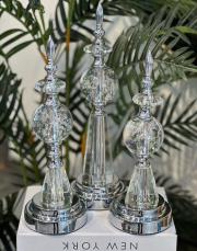 kristal büyük boy 3 lü alem gümüş