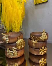 ahşap 6 lı çerezlik kase 10 cm 