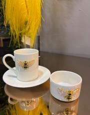 tekli fincan ve lokumluk tekli sarı