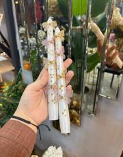 el yapımı 2 li mum beyaz