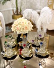 lale model kristal çay seti 