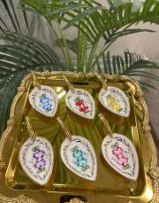 el boyaması 6 lı kaşık lokumluk  2