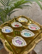 el boyaması 6 lı kaşık lokumluk  3