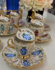 el boyaması fincan ve lokumluk seti  2