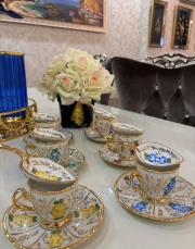 el boyaması fincan ve lokumluk seti  3