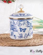 emaye 2 li kavanoz seti blue life mavi 3