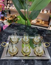 tiamo çelik çay seti altın