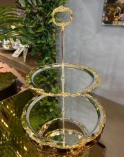 2 katlı sunumuluk ithal gümüş