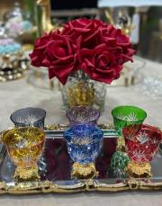 kesme cam döküm ayaklı mini lokumluk 