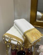 yüz havlusu 2 li takım krem