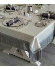 ipek kadife masa örtüsü 250 ye 150 gümüş