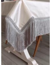 ipek kadife masa örtüsü 250 ye 150 gümüş 2