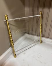 pleksi pirinç bilye kulp tek kişilik tepsi şeffaf 3