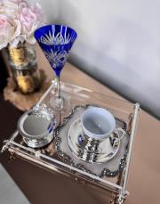 pleksi pirinç sivri kulp tek kişilik tepsi gümüş 2