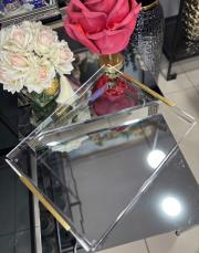 şerit kulp 6 kişilik büyük boy tepsi şeffaf