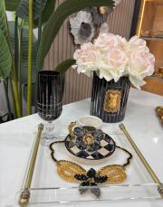 peçete 6 lı siyah papatya siyah 2