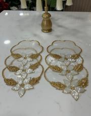 peçete 6 lı beyaz papatya beyaz