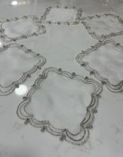 peçete 6 lı inci model gümüş 2