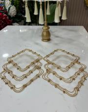 peçete 6 lı inci model altın